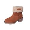 Large Size Snow Boots Women's Autumn and Winter New Fur Snow Boots Women's TEUM