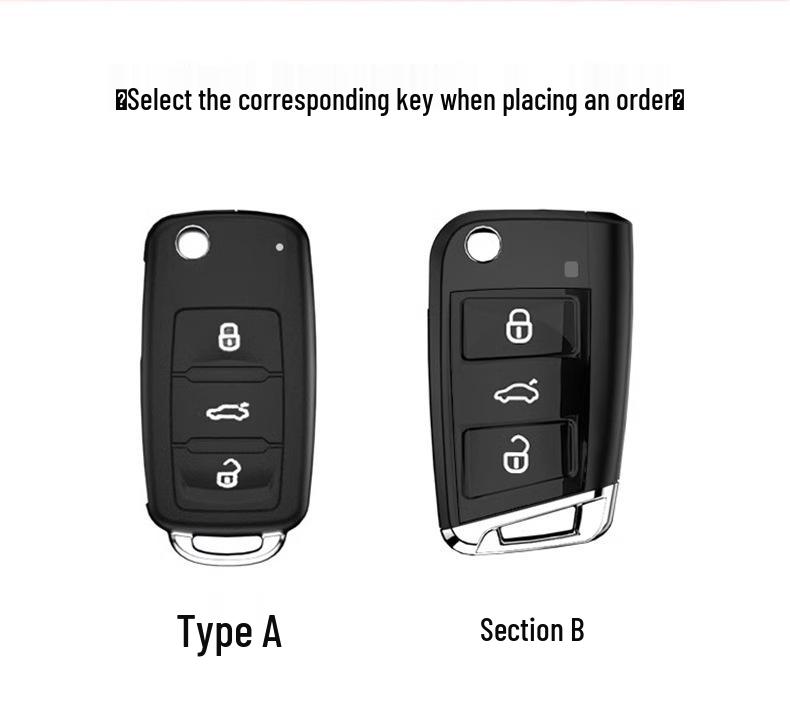 Volkswagen Car Key Case for Sagitar, Lavida, Tiguan, Bora, Polo, Golf, Tayron - For Women
