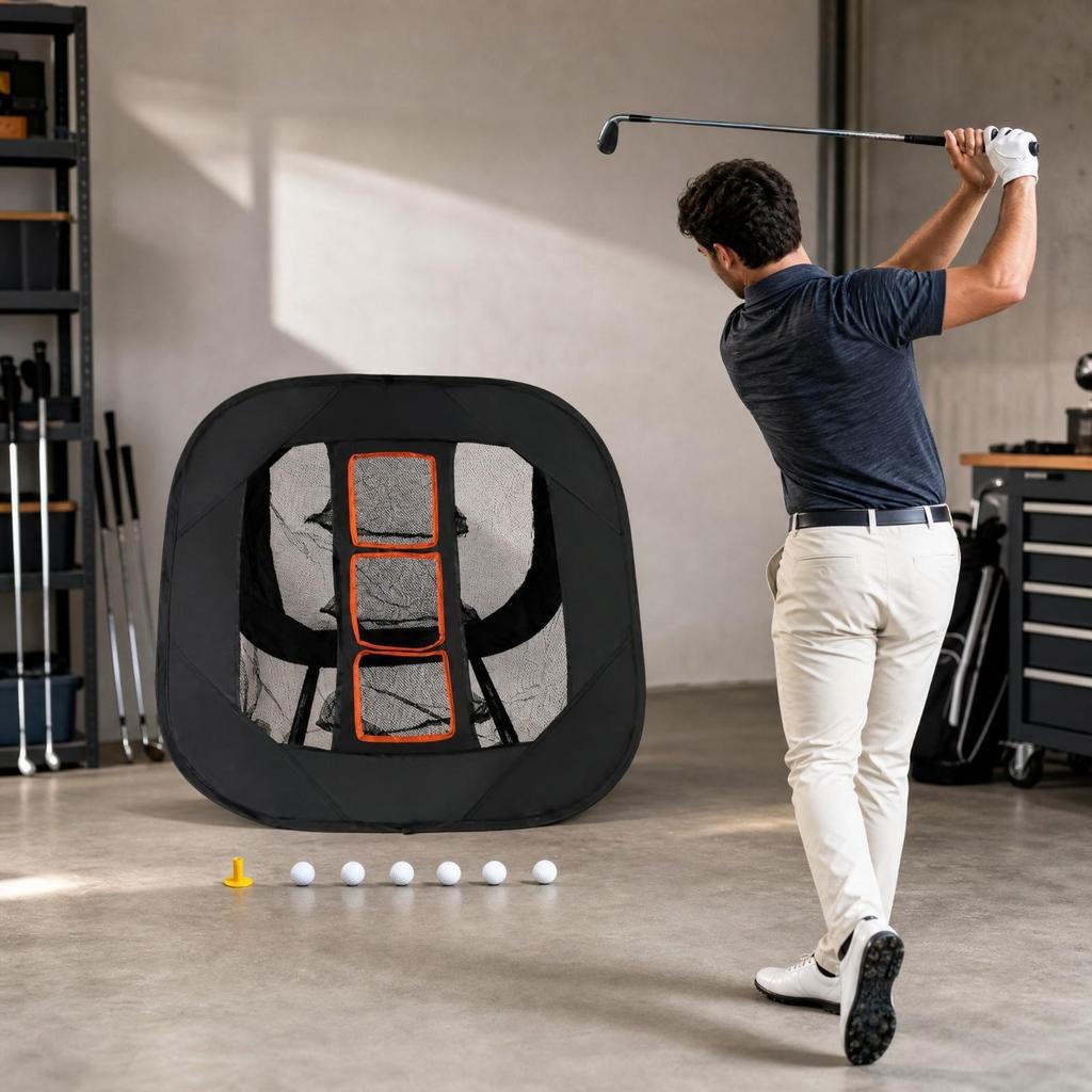 Folding Golf Practice Net Foldable Portable Sturdy for Garage