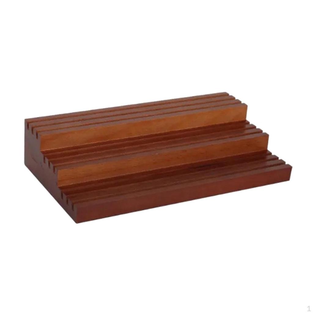 Display Stand Medal Wooden 3 Tier Multifunctional Holder Rack Organizer for Office Desk