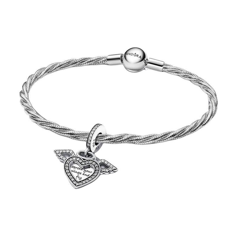 Pandora Exquisite Love 925 Silver Synthetic Cubic Zirconia Bracelet Women s Silver ZT3118