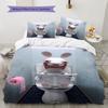 Rabbids Invasion Smile Bedding Quilt Set Quilt Cover Pillowcase Home Decoration Birthday Gift (1 * duvet cover + 2 * pillowcase, without core)