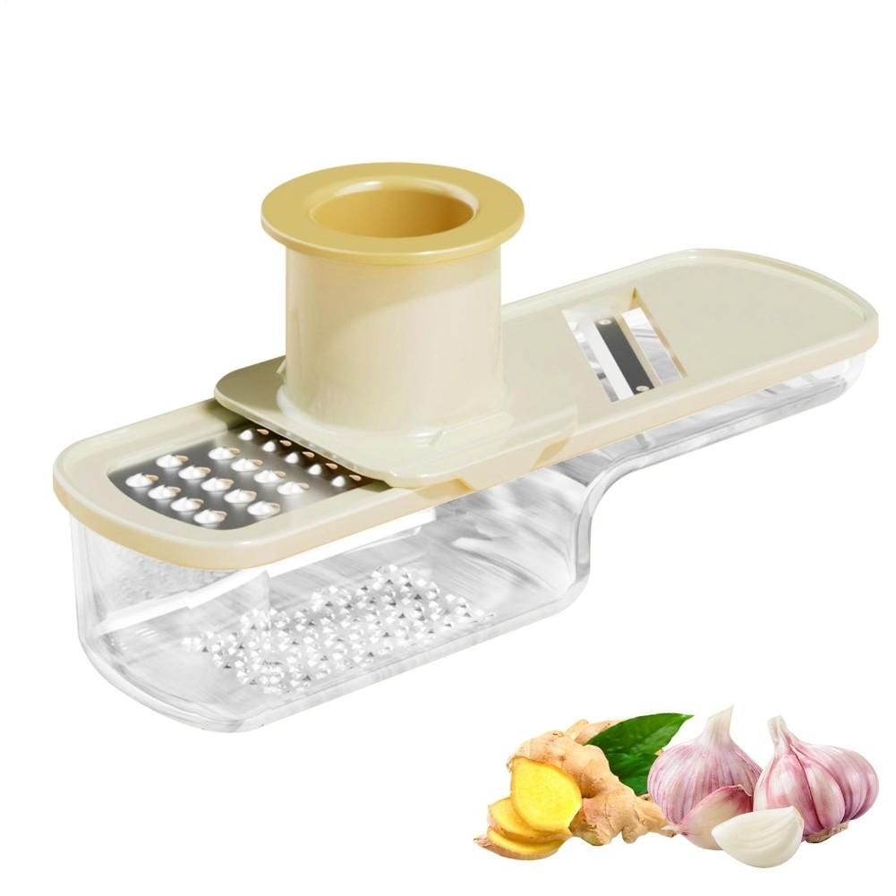 

Dedicated Storage Box Garlic Grinder Kitchen Tool Mini Slicer White