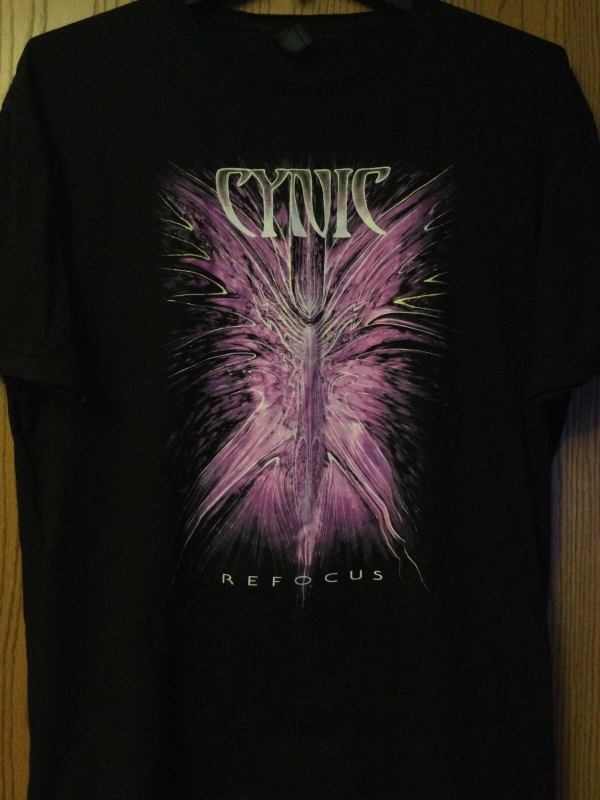 Cynic - «Refocus» - Черная рубашка - XL S