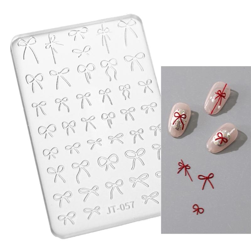 Flower Nail Art Silicone Mold 3D Butterfly Embossing Gel Print Stencil Nail Carving Template Tool for DIY Nail Art Decors