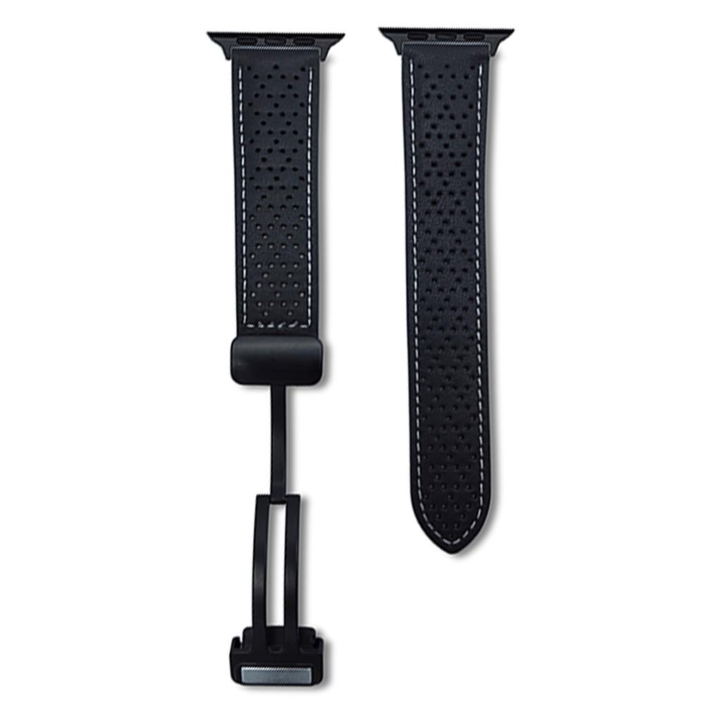 Microfiber Leather Watch Bands For Apple Watch Series 10 9 8 7 SE 6 5 4 3 2 1 42mm 41mm 40mm 38mm Breathable Magnetic Strap