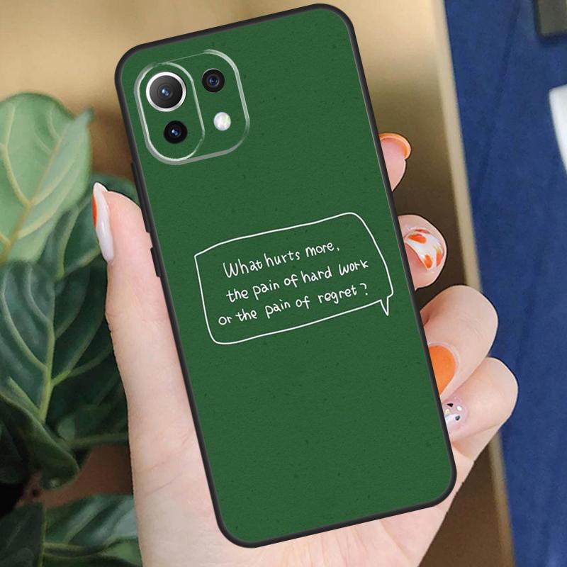 Green Aesthetic Case For Xiaomi 15 14 Ultra 13T 14T 15T Pro 17 Pro Max POCO F8 F7 F5 F6 X5 X6 X7 Pro Coque