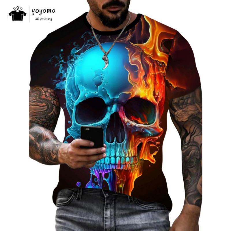 Animal Graphic T shirts Rooster Hero Print T-shirts for Men Funny 3D Print Fashion