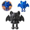 Carino Compagno da Scrivania Statuetta di Pipistrello Articolata Stampata in 3D, Ornamento Flessibile a Cartone Animato con Accessorio da Tavolo Unico Giunti Mobili, Animale da Scrivania