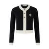 BF BORFEND Women's Color Block Patchwork Knit Cardigan - Short, Modern, Fragrance-Inspired Style