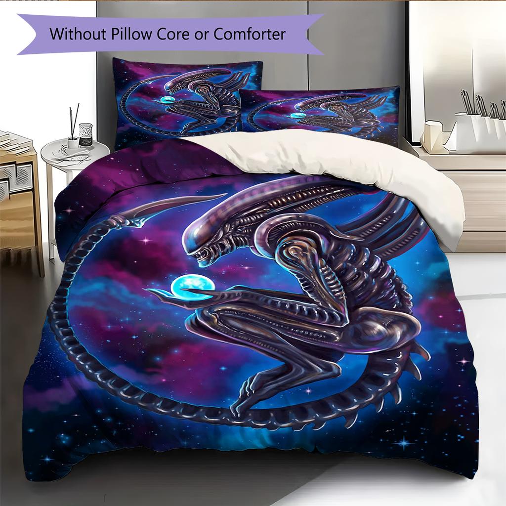 Cartoon Pattern Bedding Quilt Set Quilt Cover Pillowcase Home Decoration Birthday Gift (1 * Duvet Cover + 2 * Pillowcase, Without Core)