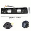 European license plate frame Dual 12Led Night Vision Car Camera System 170° Fisheyes Lens BSD/ADAS Buzzer Alarm Backup Camera