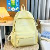 Schoolbag Japanese Ins Small Fresh Student Schoolbag Female Cute Embroidered Bow Backpack Solid Color Foreign Style Travel Backpack