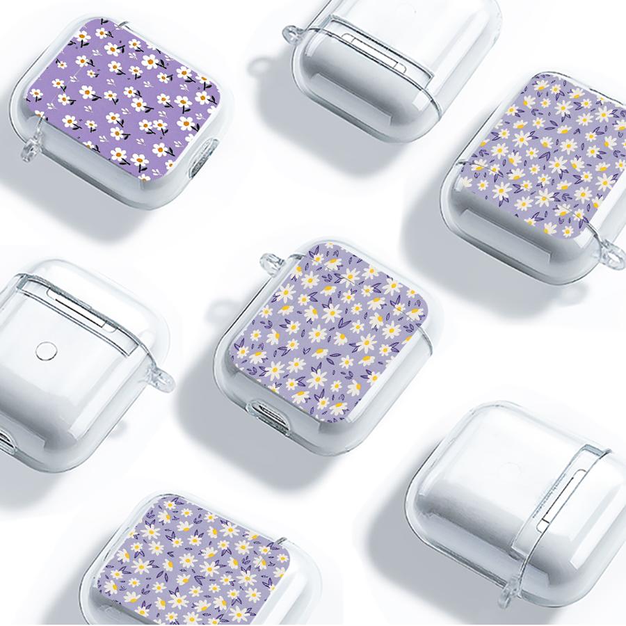 Klare Kopfhörerhüllen Hülle für Airpods 4 1 Pro 2 Pro2 Pro3 3 Cartoon Gänseblümchen
