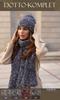 Winter Set Hat with Scarf Color Jeans Kamea-Dotto