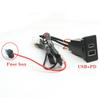 Dual USB and Type C Ports Car Charger for Nissan Patrol Y60 Y61 Phone Charger Auto Adapter 12V 2.1A LED Light