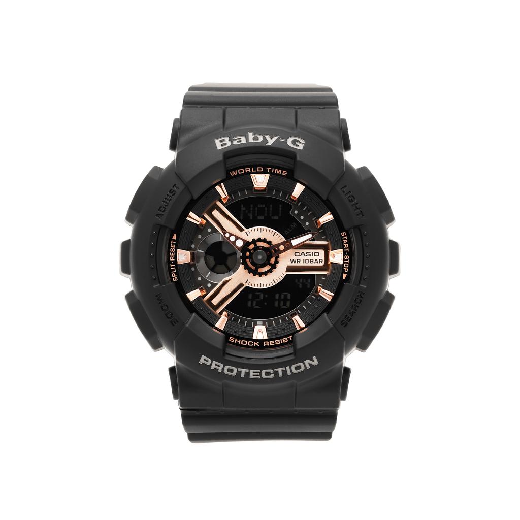Casio Series 100M Waterproof Quartz Movement Resin Strap Watch Women watches Gray BA-110RG-1ADR