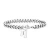 Vnox Unisex Cuban Chain Bracelets for Men Women, Religion Charm Cross Bracelet,Never Fade Wheat Figaro Rope Link Chain Wristband