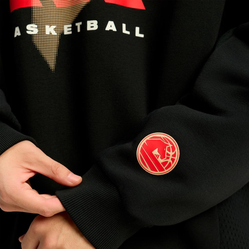 Adidas Basketball FW25 Crew Sweatshirt CNY New Year Edition Knitted Fleece Loose Fit Round Neck Sweatshirt Men Sweatshirt KT0626