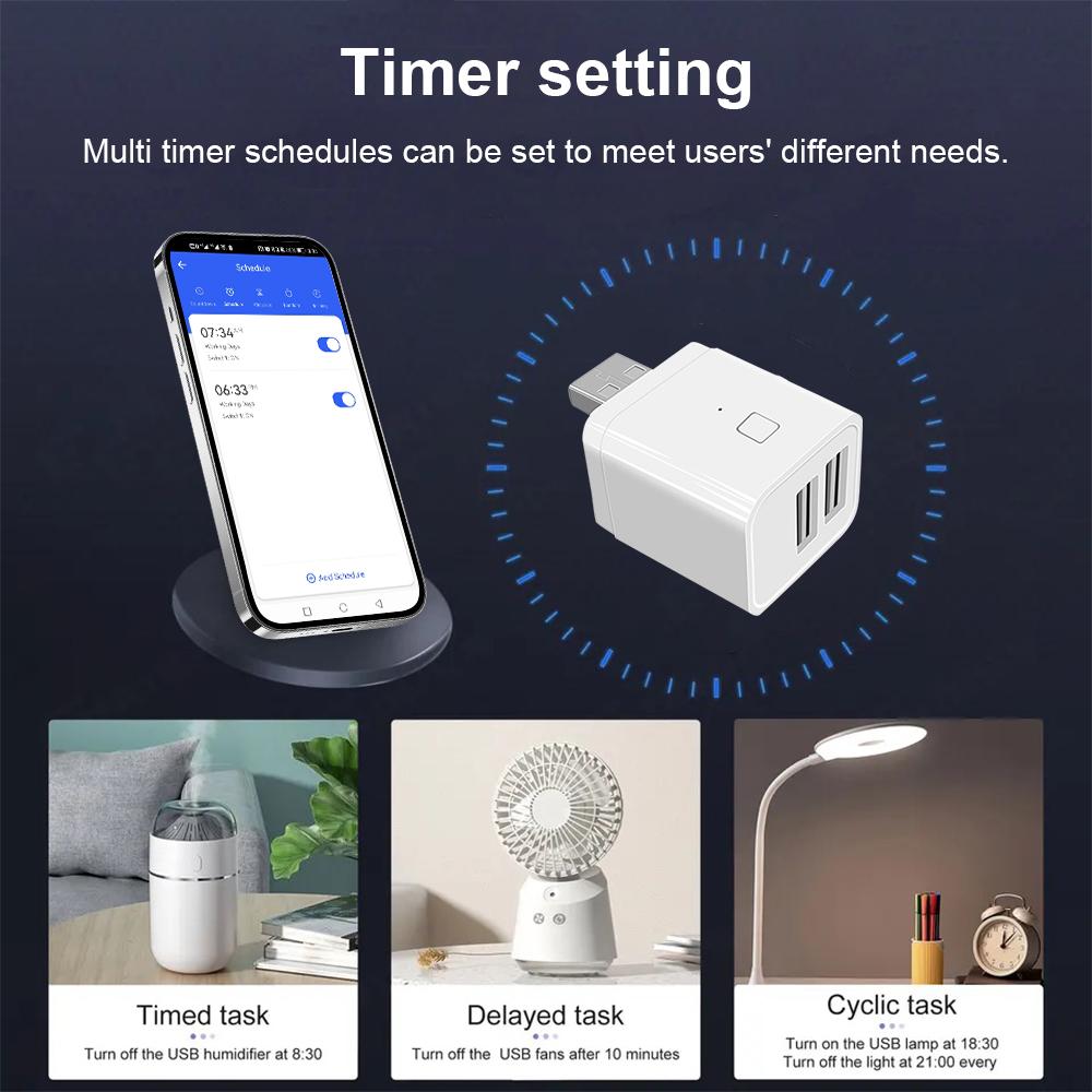 Tuya Smart Zigbee Micro 1 2 3 USB Adaptor Switch 5V Mini USB Power Adaptor Smart Life Control Via Alexa Google Yandex alice