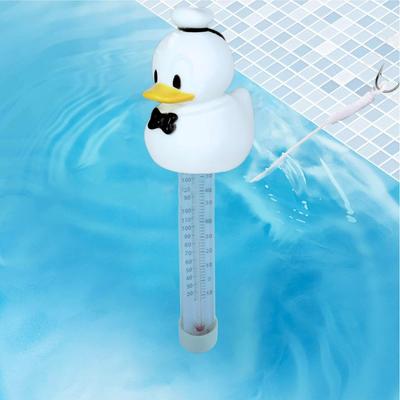 Pool Temperature Meter Floating Duck Water Temperature Gauge Easy Read Floating Measuring Device With String For Swimming Pool