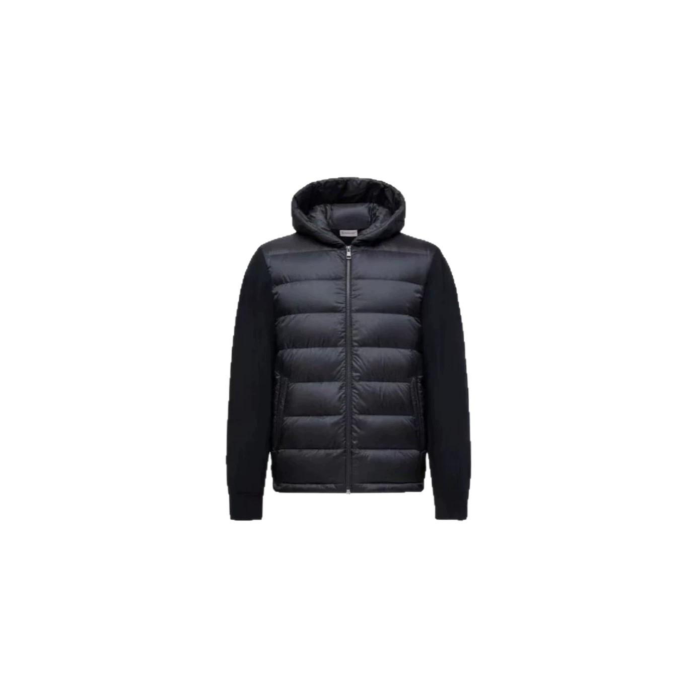 Padded full zipper hooded long sleeve