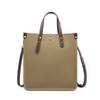 Fashion Leather Vertical Tote Bag Handbag First Layer Cowhide Commuter Shoulder Bag Briefcase Women'S Soft Leather Messenger Bag