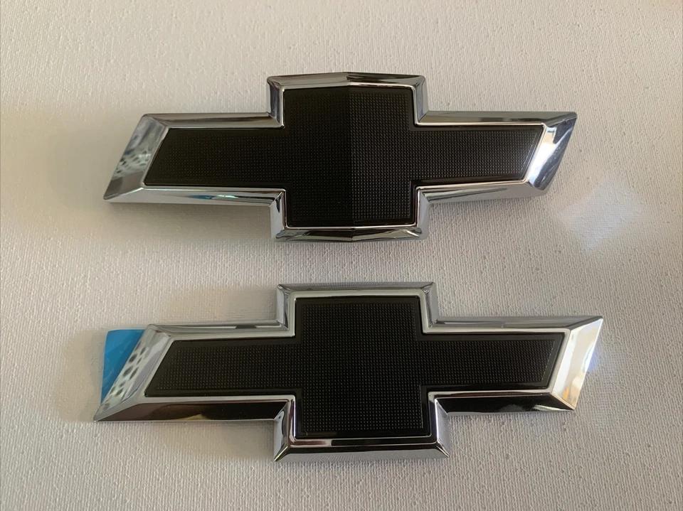 ΝΕΟ 2016-2024 Chevrolet Camaro Προσαρμοσμένο Έμβλημα Bowtie LS LT Μπροστινή Μάσκα Εμβλημα Πίσω Πορτμπαγκάζ Ασημί Μαύρο