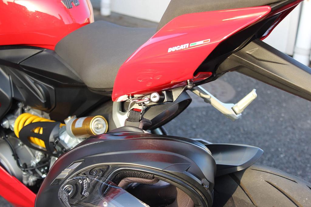 Kijima Motorcycle Parts Helmet Lock Holder, Steel, Anti-Theft, for Panigale V2 (HDC-05013)