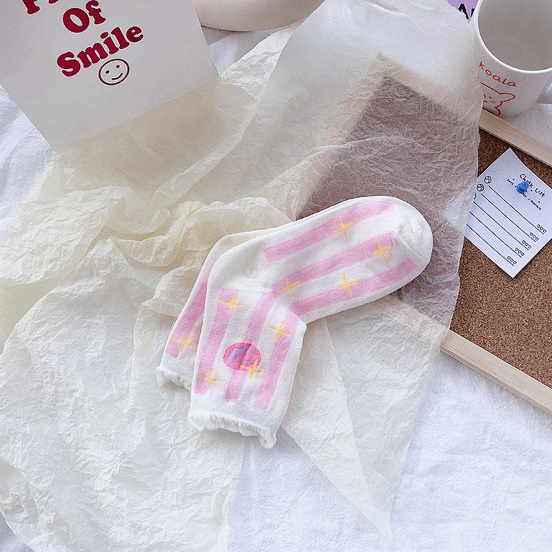 [COSPLACOOL]Harajuku Planet Point Yarn Funny Socks Japanese Creative Moon Stars Socks Women Warm Cute Novelty Femme Sokken Meias