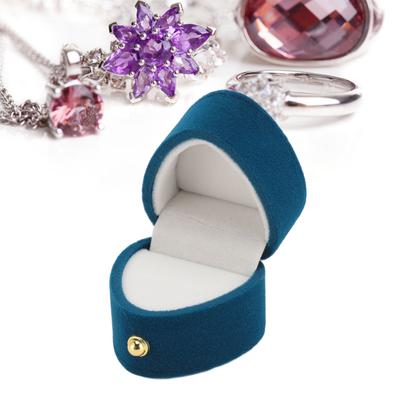 Box Heart Shape Exquisite Romantic Small Flannel Case for Proposal Engagement Wedding