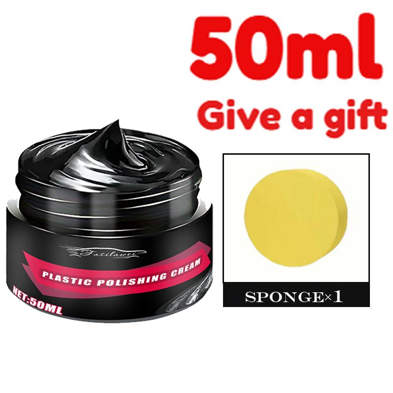 

Black Bright Renovation Cream - Long-Lasting Car Interior Plastic Repair & Polish, Anti-Yellowing Restorer for Tires & S 50 ML