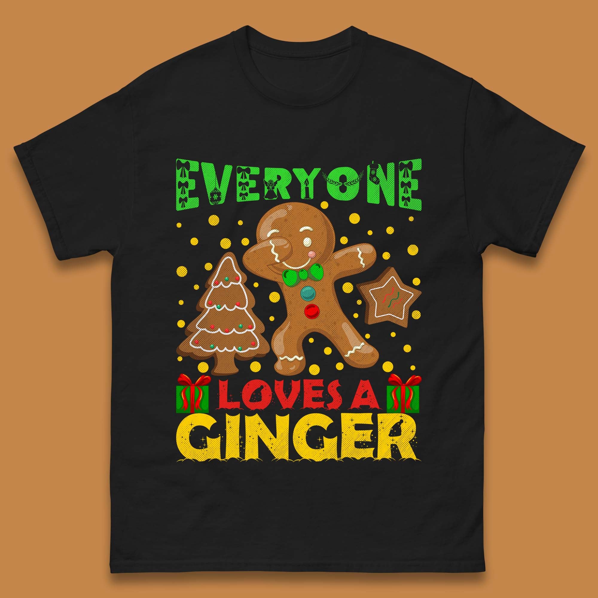 Dabbing Gingerbread Christmas Mens T-Shirt Womens Tops Tees M