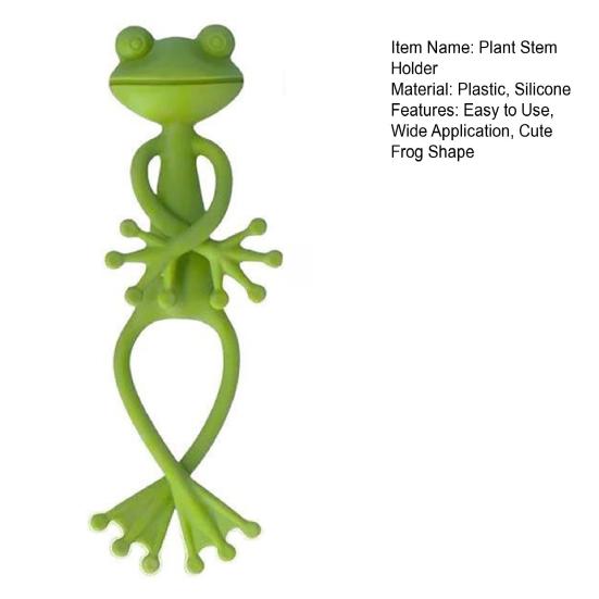 Plant Stem Support Clips Frog Hugger Clip, Holder, Cute Indoor Accessories Support, Vine Clip for Climbing Plants, Potted Plants Silicone Garden Ties