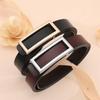 Elegant Genuine Leather Belts Rectangle Buckle Waist Belt Waistband Skinny Thin Belt  Ladies