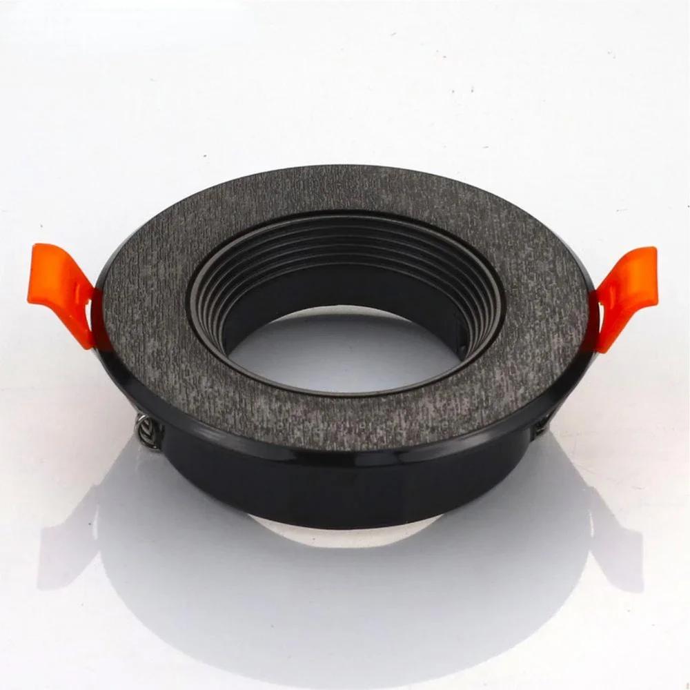 MR16 GU10 Base Socket Fixture Replaceable Light Source Square Round Recessed Ceiling Lighting Downlight Spotlight Mounting Frame