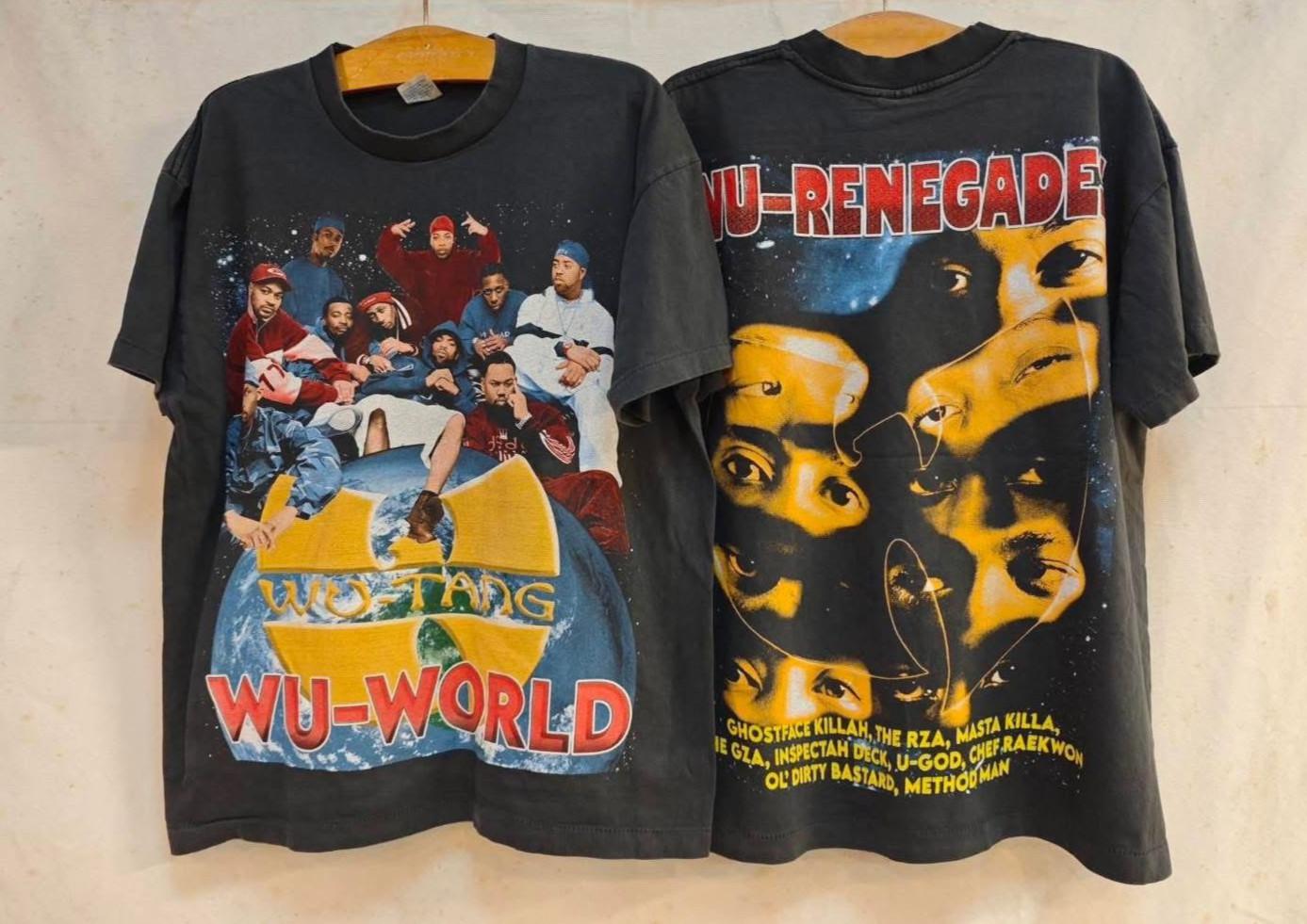 Vintage Wu Tang Wu World Wu Renegades Hip Hop 90s Rap Band RARE XL Shirt REPRINT Unisex T-Shirt M