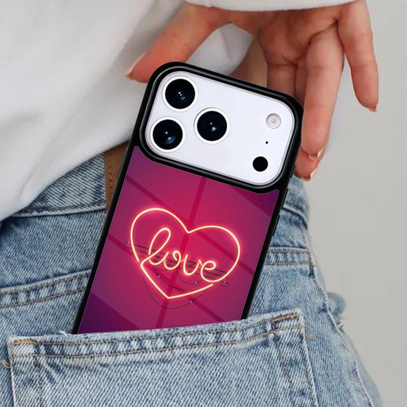 Neon Light Aesthetic Art Phone Case for iPhone 17ProMax 12 13 14 15 16e 17 Pro Max Plus Air Cover