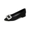 Temperament High Heels Rhinestone Single Shoes Women's Spring Black Thick Heel Commuter Women's Shoes