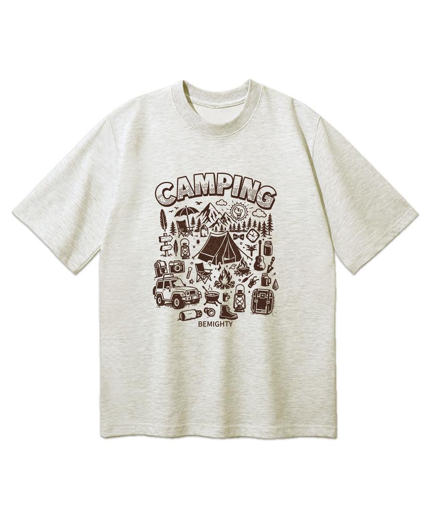 BEMIGHTY Camping Trip Oversized Short Sleeve T-Shirt [Black]