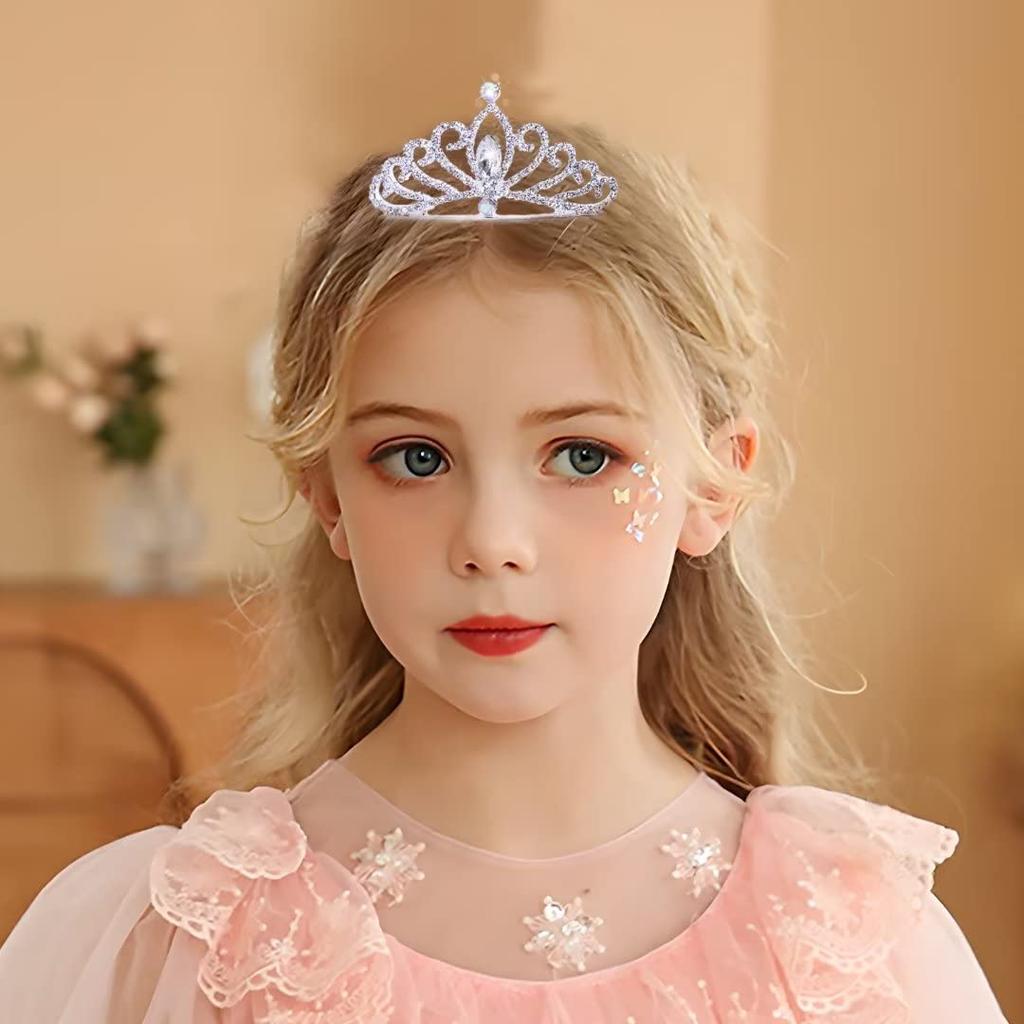 Anytop Haaraccessoire Krone Diadem Kinder Mädchen Haarschmuck Haarreif Spange Fotoshooting Party Shichi-Go-San Hochzeit Volljährigkeit Geburtstag Braut Haar