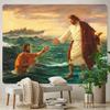 Miracle of Jesus Christ Tapestry Religious Wall Hanging Christian Tapestries for Room Decor