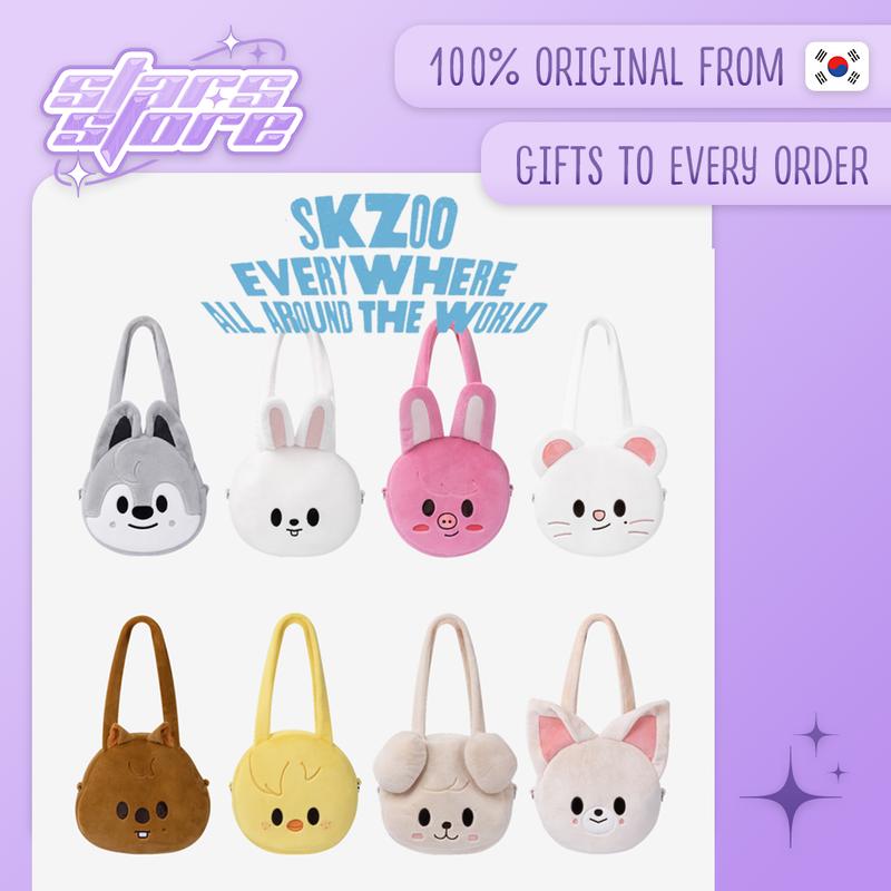 (Vorbestellen) Stray Kids SKZOO FACE SCHULTERTASCHE - SKZOO Überall Auf Der Ganzen Welt BbokAri