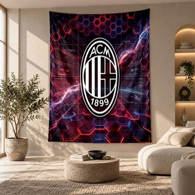 Dekoratives Wandbehang, AC Mailand Bedruckte Wandkunst, Leichte Wanddekoration Für Schlafzimmer Hintergrund