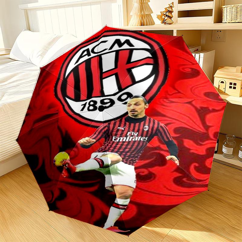 Ac Football Club Umbrella 8-Frame for Travel, camping, Casual Lightweight Portable Umbrella, Essential for every family Holidays Gift