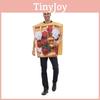 Fun Food Waffle Costume For Halloween Party With Polyester Material For Stage Shows And Cosplay