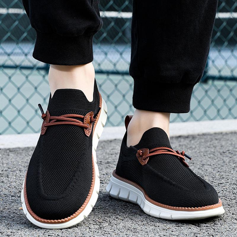 Fashion New Summer Men's Lazy Shoe One Step Fly Knit Breathable Mesh Surface Casual Versatile Soft Bottom Trendy Shoes Big Size 39-48