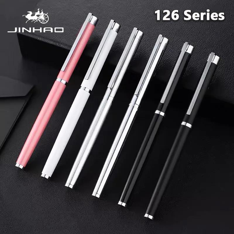Jinhao 126 Fountain Pen Platinum Luxury Executive Pens 0.5mm/0.38mm Nib Ink Pens Writing Office Supplies Stationery PK 9019