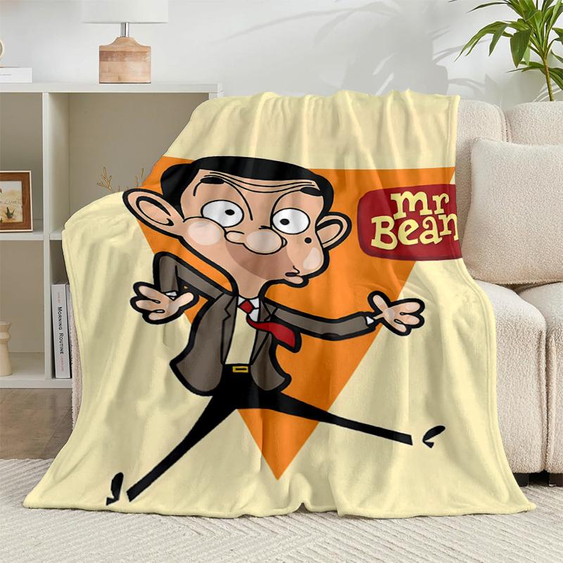 1 Stück Herr. Bean Adventure Flanelldecke Geschenk, Geeignet für Männer und Frauen, Weich, Ideal für Betten und Sofa, Geburtstags- oder Weihnachtsgeschenk