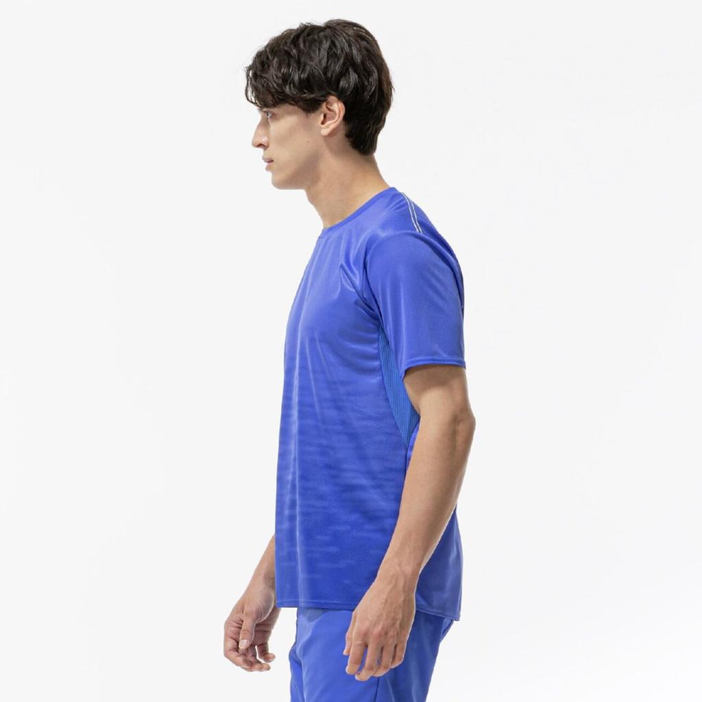 Training Wear Quick Dry Dazzling 2XL [Mizuno] T-Shirt, Sweat-wicking, 32MAD025, Men's, Blue,